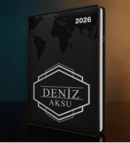 BK Gift Kişiye Özel İsimli Termo Sert Kapak 2026 Siyah Ajanda -4, Öğretmenler Günü Hediyesi, Yeni İş Hediyesi