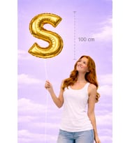Gold S Harfi 100 cm Folyo Balon
