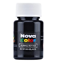 NOVA COLOR SİYAH 30 CC ŞİŞE KUMAŞ BOYASI