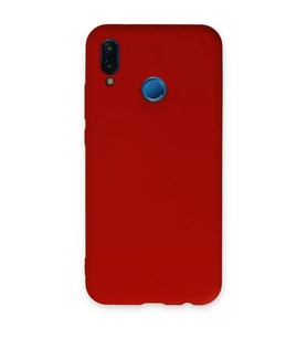 Huawei P20 Lite Kılıf Nano İçi Kadife Silikon - Kırmızı