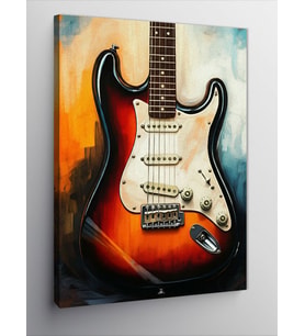 Kanvas Tablo Elektro Gitarın Gücü