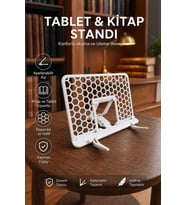 Katlanabilir Tablet & Kitap Standı – Ayarlanabilir Açı, Sayfa Tutucu, Ergonomik Okuma Aparatı