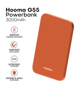 Hooma Magpulse 3 Slim 3000 mAh Powerbank Turuncu (Hooma Türkiye Garantili)