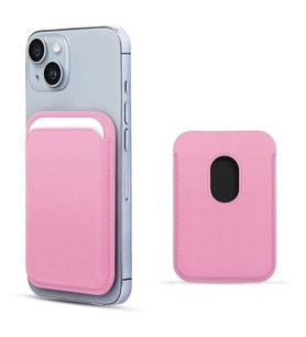 Apple iPhone 13 Mini Deri Cüzdan MagSafe Pembe