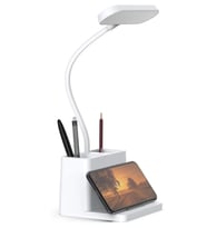 Kalemlikli USB Şarjlı Dokunmatik 3 Kademeli Dönen LED Işıklı (Krem)