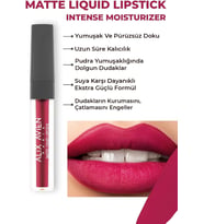 Uzun Süre Kalıcı Kadifemsi Kuruma Yapmayan Mat Likit Ruj - Matte Liquid Lipstick 515 Royal Cranberry