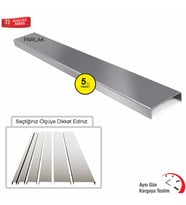 Fayans Arası Bordür Çıta İnox Parlak Krom 4 Cm (5 Boy)