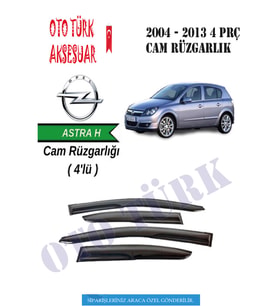 Opel Astra H 2004-2013 Mugen Cam Rüzgarlığı Ön-Arka (Siyah)