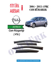 Opel Astra H 2004-2013 Mugen Cam Rüzgarlığı Ön-Arka (Siyah)