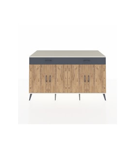 Kronos Konsol 4 Raflı 2 Çekmeceli 4 Kapaklı 176x59x99 Aytaşı-Çam/Antrasit