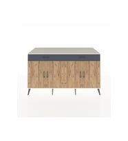 Kronos Konsol 4 Raflı 2 Çekmeceli 4 Kapaklı 176x59x99 Aytaşı-Çam/Antrasit