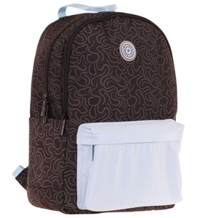 Kaukko Double Colors Üç Bölmeli Kız Çocuk Okul ve Günlük Sırt Çantası - Siyah Mavi - K1839
