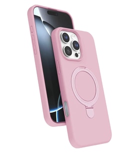 Newface Apple iPhone 16 Pro Max Regal Magsafe Standlı Kapak - Açık Pembe