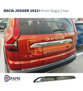 Dacia Jogger Krom Bagaj Çıtası 2021> Paslanmaz Çelik