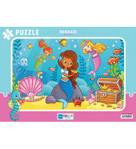 Blue Focus Mermaid (Deniz Kızı) Puzzle 30 Parça