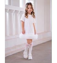 Simli Kumaş Kız Çocuk Elbise - 4/11 Yaş - 31759