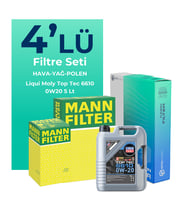 MANN Mercedes A200 Benzin Filtre Bakım Seti Liqui Moly Motor Yağlı (2018-2024) 4 Lü