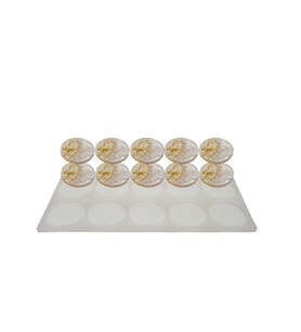 Epoksi Çoklu Silikon Kalıp Magnet Kalıbı Düz Yuvarlak Seri Döküm Kalıbı 6 CM  10 Lu