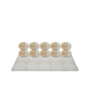 Epoksi Çoklu Silikon Kalıp Magnet Kalıbı Düz Yuvarlak Seri Döküm Kalıbı 6 CM  10 Lu