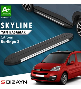 S-Dizayn Citroen Berlingo 2 Skyline Krom Yan Basamak 193 Cm 2008-2018 A+ Kalite