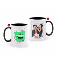 BK Gift Kişiye Özel Babalar Günü Hediyesi Fotoğraflı Siyah Beyaz Kupa Bardak-77