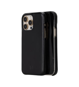 Bouletta Apple iPhone 15 Pro Max Uyumlu Deri Arka Kapak F360 RST1 (Siyah)
