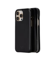 Bouletta Apple iPhone 15 Pro Max Uyumlu Deri Arka Kapak F360 RST1 (Siyah)