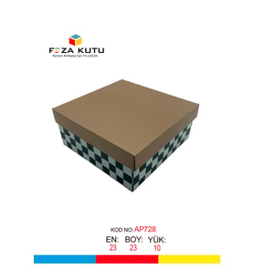 23x23x10 Hediyelik Kutu Kraft Kutu Karton Kutu YIlbaşı Kutusu Pasta Kutusu Kargo Kutusu (10 ADET)