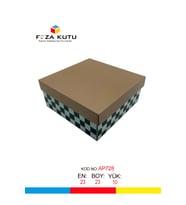 23x23x10 Hediyelik Kutu Kraft Kutu Karton Kutu YIlbaşı Kutusu Pasta Kutusu Kargo Kutusu (10 ADET)