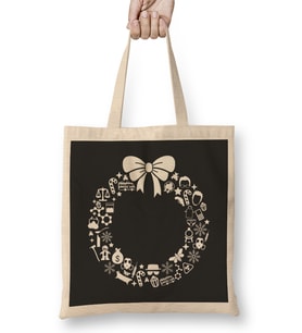 Breaking Bad Christmas Wreath Pattern Bez Çanta Uzun Saplı