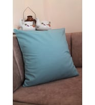 Petrol Yeşili Premium %100 Pamuklu Fermuarsız Kırlent Kılıfı 43x43cm