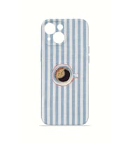 iPhone 15 Plus Vorian İnce Kamera Korumalı Mika Kılıf Morning Coffee Stripe