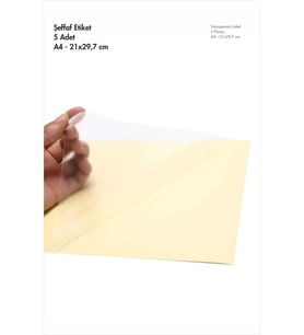 A4 Şeffaf Etiket 210x297 Mm Şeffaf Yazıcı Etiketi Lazer Yazıcıda