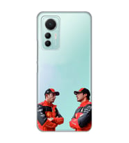 Xiaomi Mi 12 Lite Uyumlu Carlos Sainz ve Charles Leclerc Formula 1 Desenli Şeffaf Kılıfı
