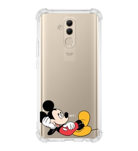 Huawei Mate 20 Lite  Köşe Korumalı Antişok Kapak Mickey Mouse Tasarımlı Şeffaf  Kılıf