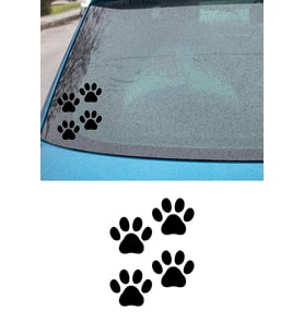 Pati Sticker 4 Adet, Araba, Oto Sticker Siyah 4 Adet 7 X 7 Cm