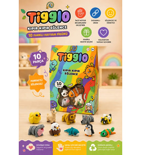 Tigglo 10’lu Sürpriz Mini Hayvan Figür Seti – Renkli Oyuncak Hareketli, Koleksiyonluk Figürler
