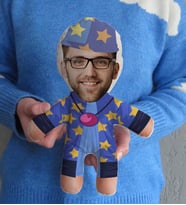 BK Gift Kişiye Özel Fotoğraflı Kostümlü Bebek Yastık-2