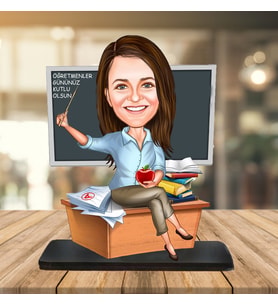 Kişiye Özel Karikatür Biblo ÖĞRETMEN