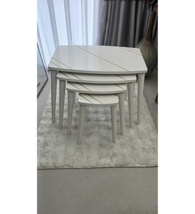 4'lü Mdf Ahşap Zigon Sehpa