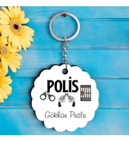Polislere Özel İsimli Anahtarlık