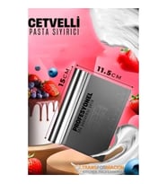 Mey İthalat® Pasta Spatulası - Profesyonel Hamur Sıyırıcı - Ölçü Cetvelli Pasta Hamur Spatulası