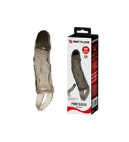 Pretty Love Maxman 17 Cm Siyah Siyahi Uzatmalı Silikon Penis Kılıfı Dildo