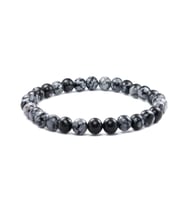 Pigado Hakiki Doğaltaş Obsidyen Taşı Unisex Bileklik