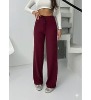 Fitilli şardonlu pantolon bordo