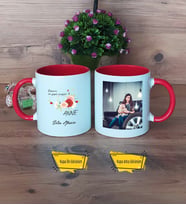 Anneye Hediye Kupa Bardak Kırmızı Fotoğraflı Anneler Günü Hediyesi