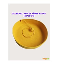 Yumuşak ve konforlu 45-10 cm oyuncaklı kedi ve köpek yatağı