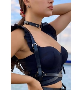 Mulvxbrf Brf02 Deri Choker Ve Kemer Harness Takım - Brf632 (Mulvix)