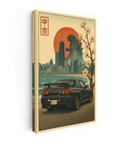 Dikey Kanvas Tablo Nissan Skyline R34 Godzilla Temalı Nissan Skyline Tablosu Ev Ofis Duvar Dekoru