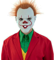 Northcity Joker Maske 31x22 Cm - Korku Temalı Peluş Saçlı Maske